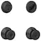 Schlage Schlage Bowery Matte Black Steel Entry Knob and Single Cylinder Deadbolt FB50NGBWE622 - alternate 1